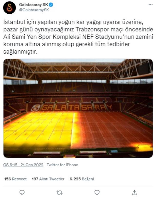 Galatasaray-Trabzonspor maçı oynanacak mı? Sarı-Kırmızılı kulüpten açıklama geldi