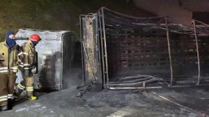 Kuzey Marmara Otoyolunda feci kaza! Kamyon şoförü yanarak yaşamını yitirdi