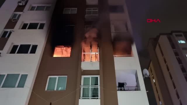 Yangından korunmak için sığındığı balkondan aşağı düşen kadın, yaşam mücadelesi veriyor